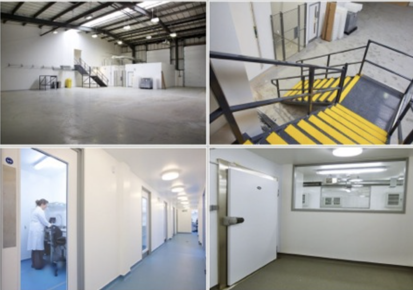 A Warehouse to Laboratory conversion on two floors via mezzanine floor installation.